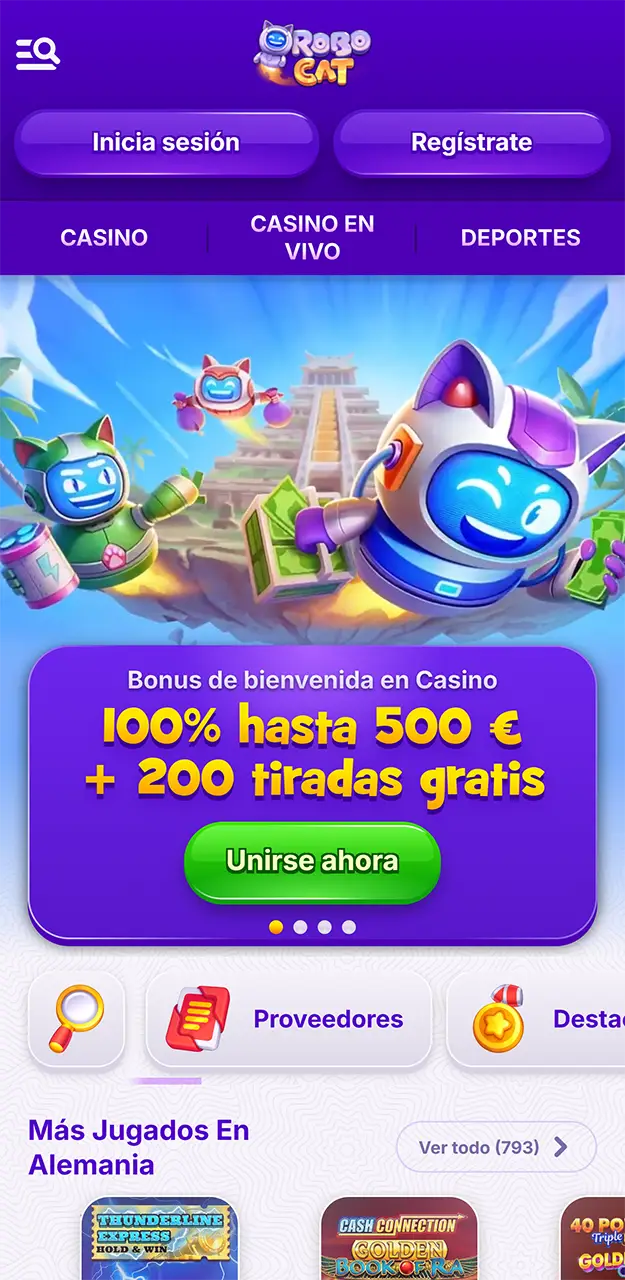 Descarga la aplicación Robocat para Android e iOS.